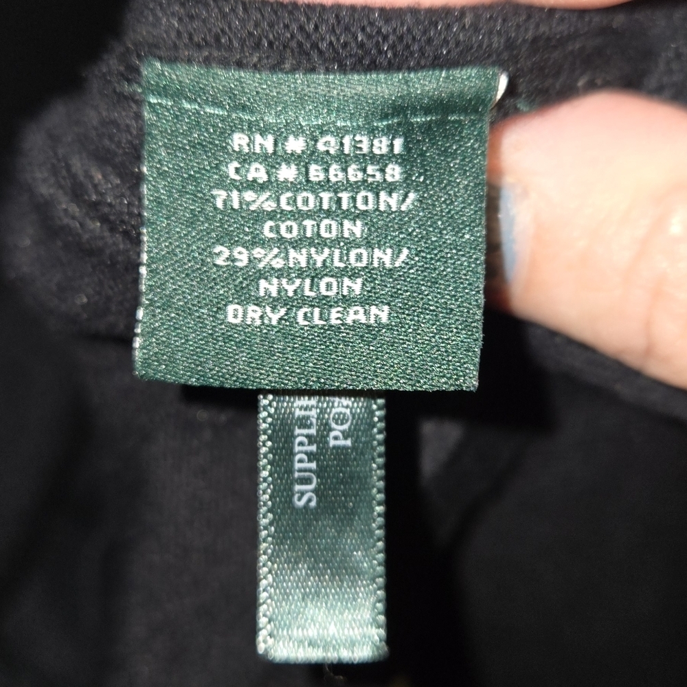 Ralph Lauren Black And White Striped Knee Length Dress Size Medium - Picture 6 of 6